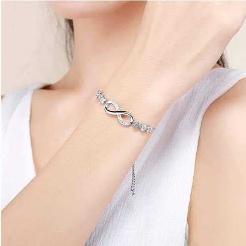 Silver Plated Infinity Bracelet