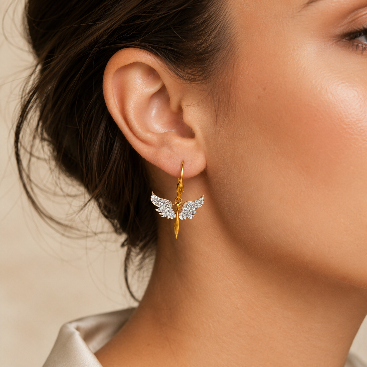 Angel Riot Wing Necklace With Earrings Jewellery Set