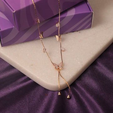 Radiant Butterfly Tassel Necklace