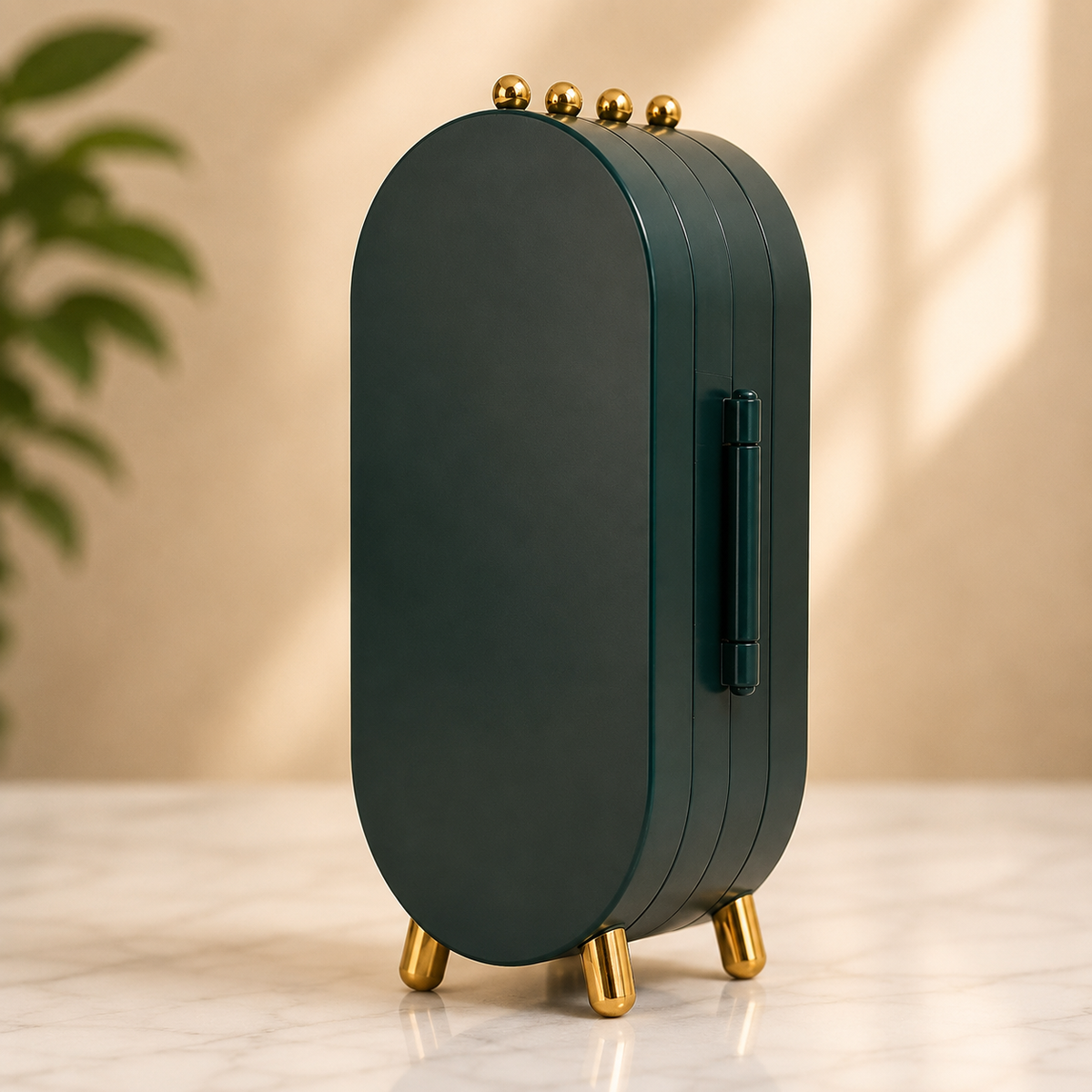 Viral 3-fold elegant Green Jewellery box