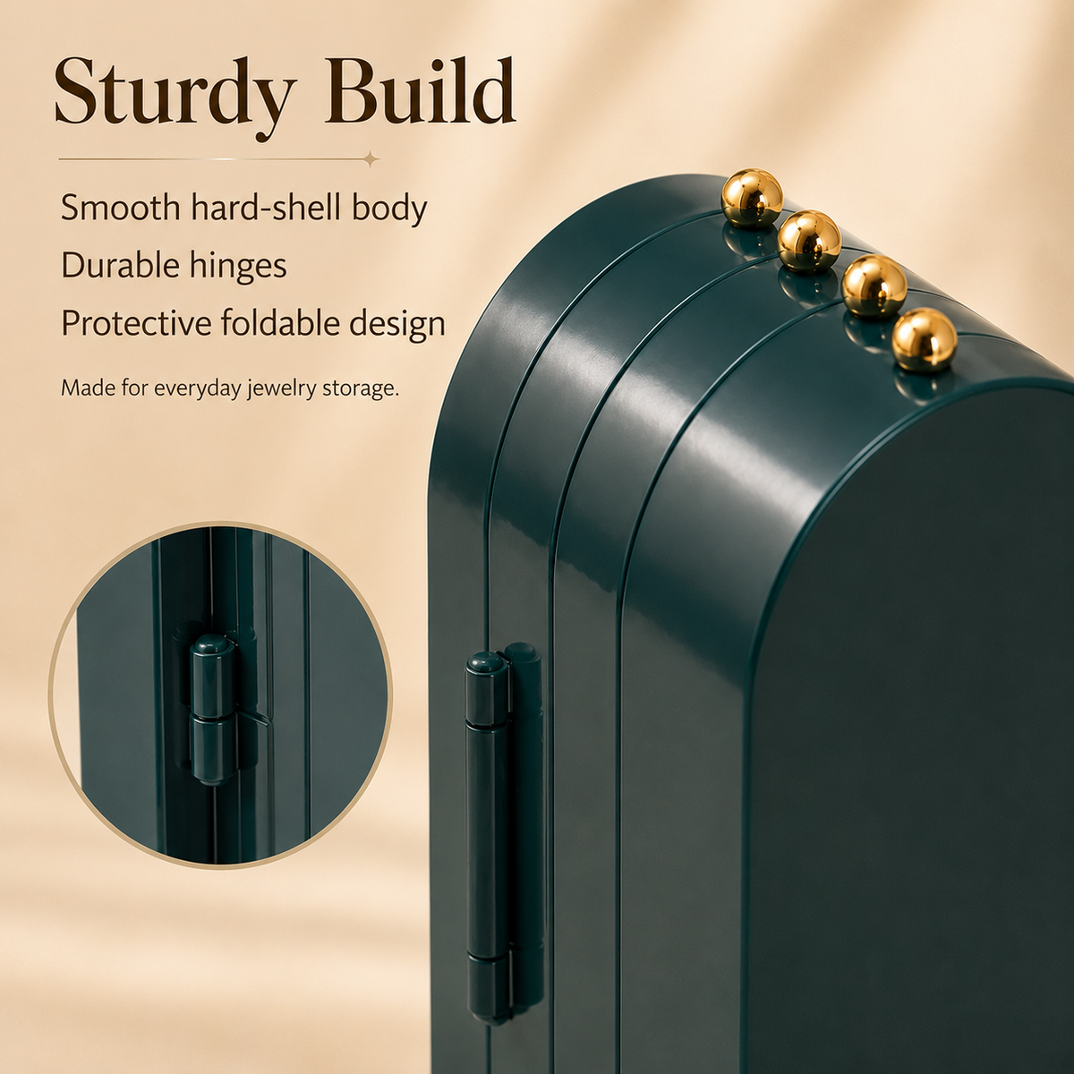 Viral 3-fold elegant Green Jewellery box