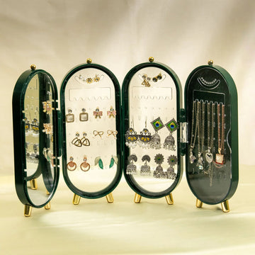 Viral 3-fold elegant Green Jewellery box -2