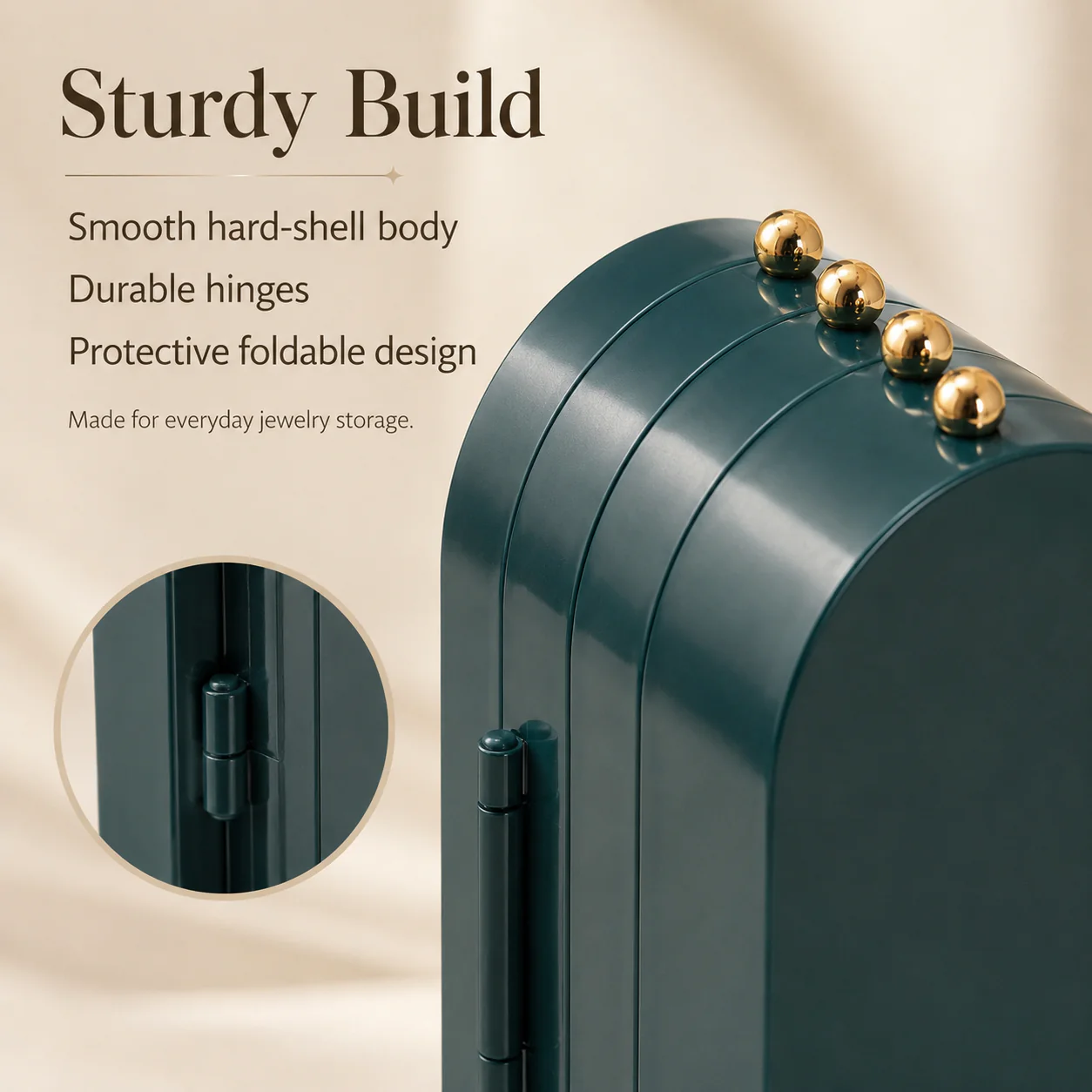 Viral 3-fold elegant Green Jewellery box -2